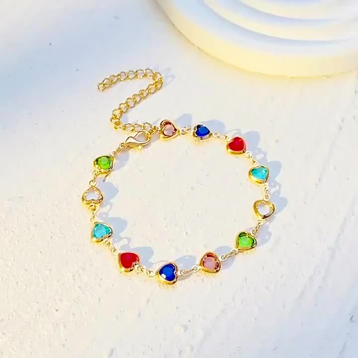 Pulsera Única Corazón Oro y Plata