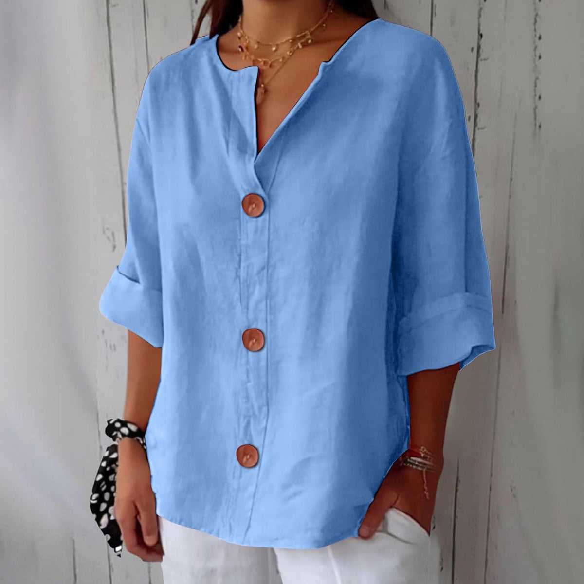 Blusa Oversize Minimalista con Estructura Vertical