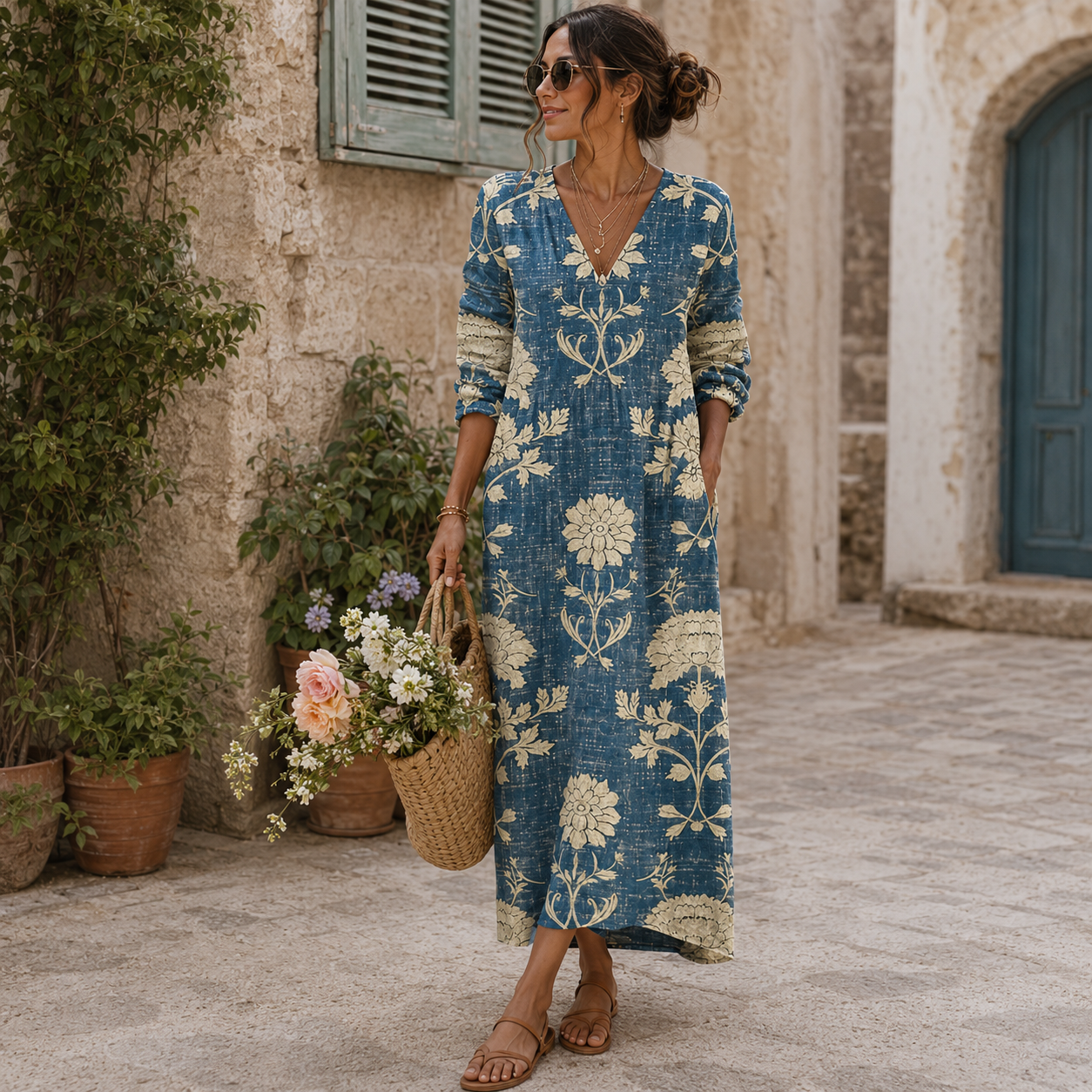 Alba | Vestido largo Sauce en Flor