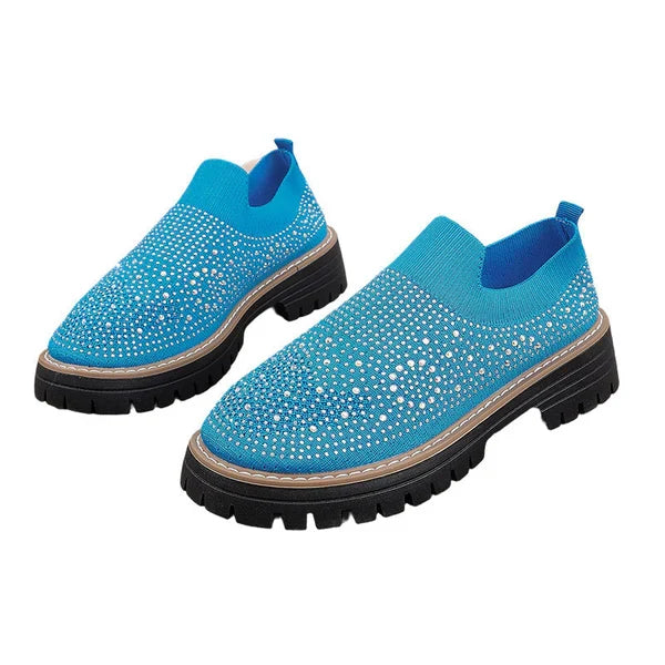 Aria - Mocasines sin cordones con pedrería brillante