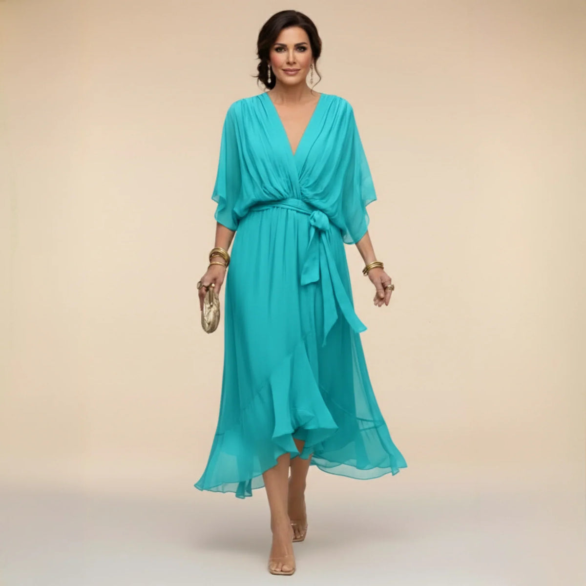 Mónica - Vestido con escote en V