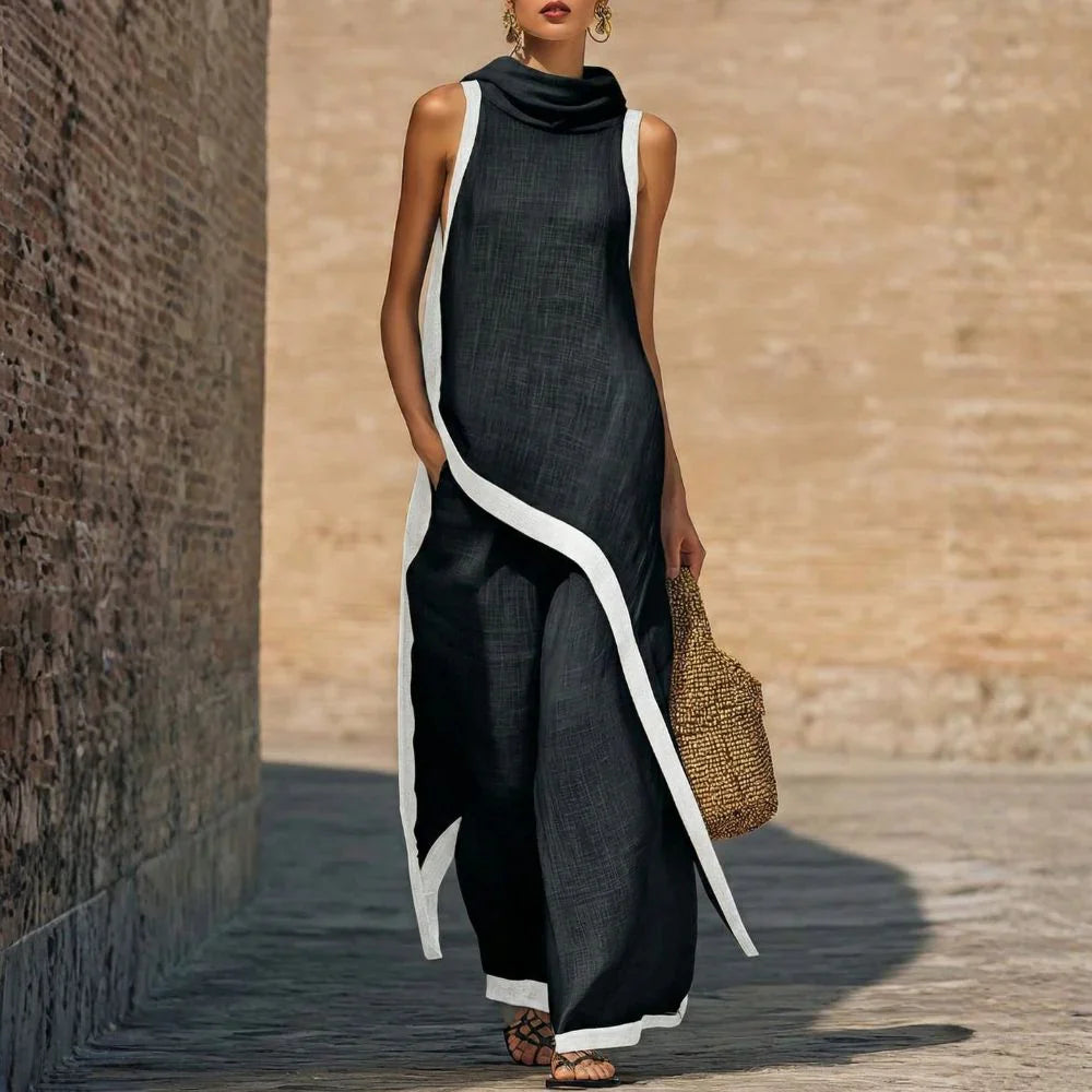 Joana - Conjunto elegante efecto lino