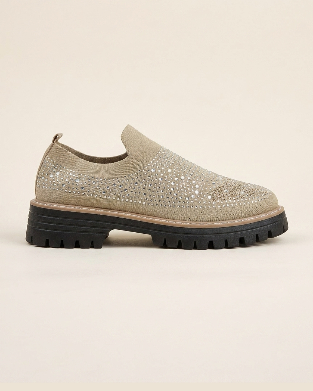 Aria - Mocasines sin cordones con pedrería brillante