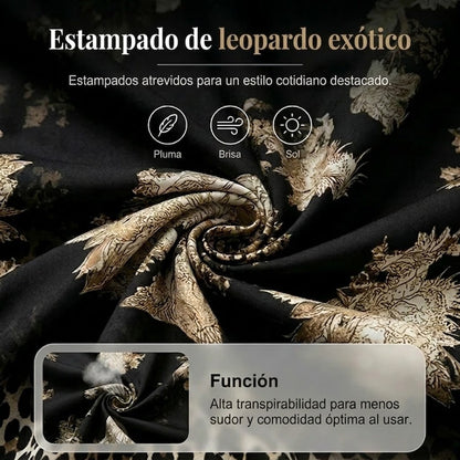 Selena - Conjunto estampado con pantalón fluido
