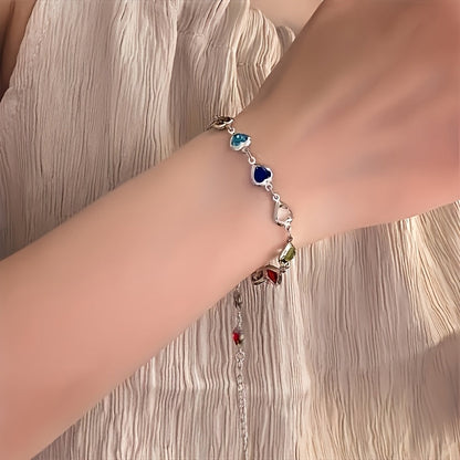 Pulsera Única Corazón Oro y Plata