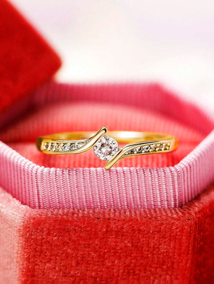 Clara – Anillo delicado con brillo de zirconia cúbica