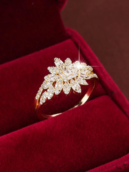 Ophelia – Anillo de estilo corona elegante con brillo refinado
