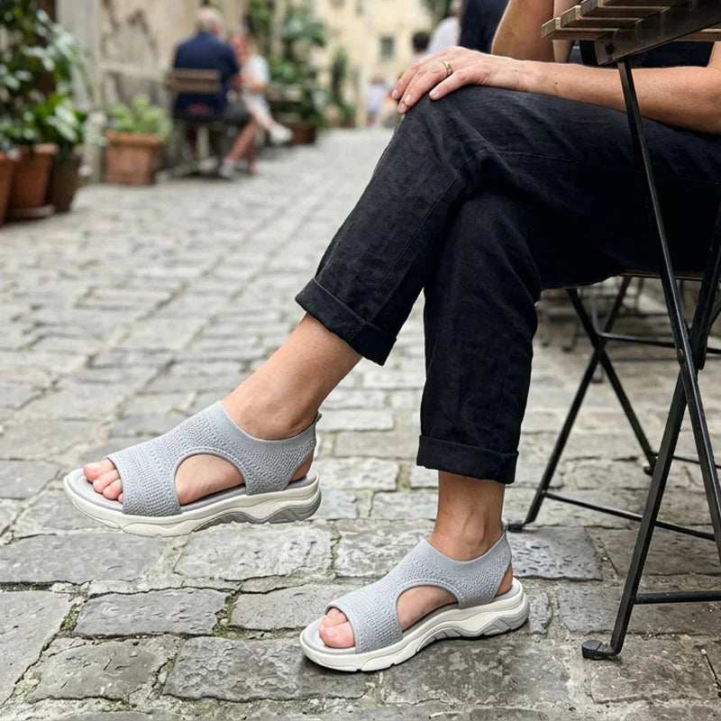 Sandalias planas y transpirables con puntera abierta para mujer, ideales para el verano