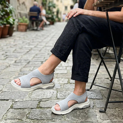 Sandalias planas y transpirables con puntera abierta para mujer, ideales para el verano