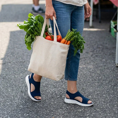 Sandalias planas y transpirables con puntera abierta para mujer, ideales para el verano
