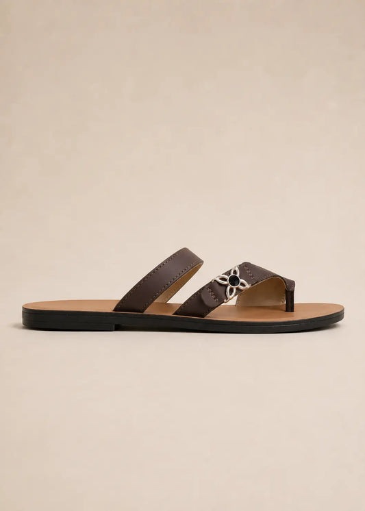 Sandalia slip-on con separador de dedo