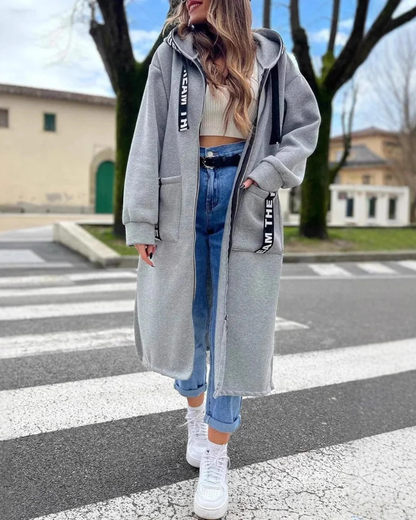 Marina | Chaqueta larga con capucha