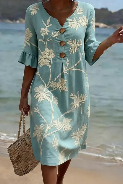 Nemi - Elegante vestido midi floral