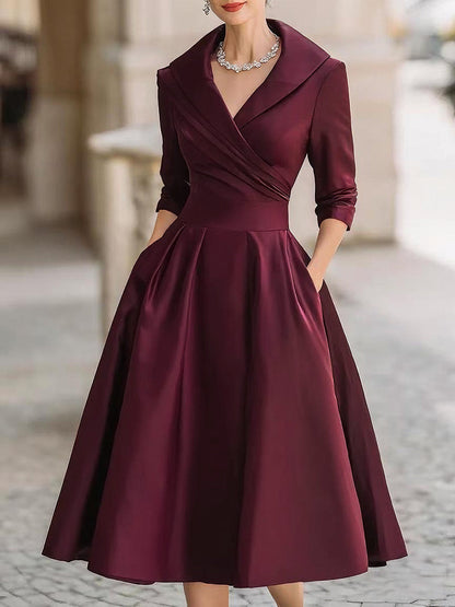 Lina - Vestido de Mujer midi de satén