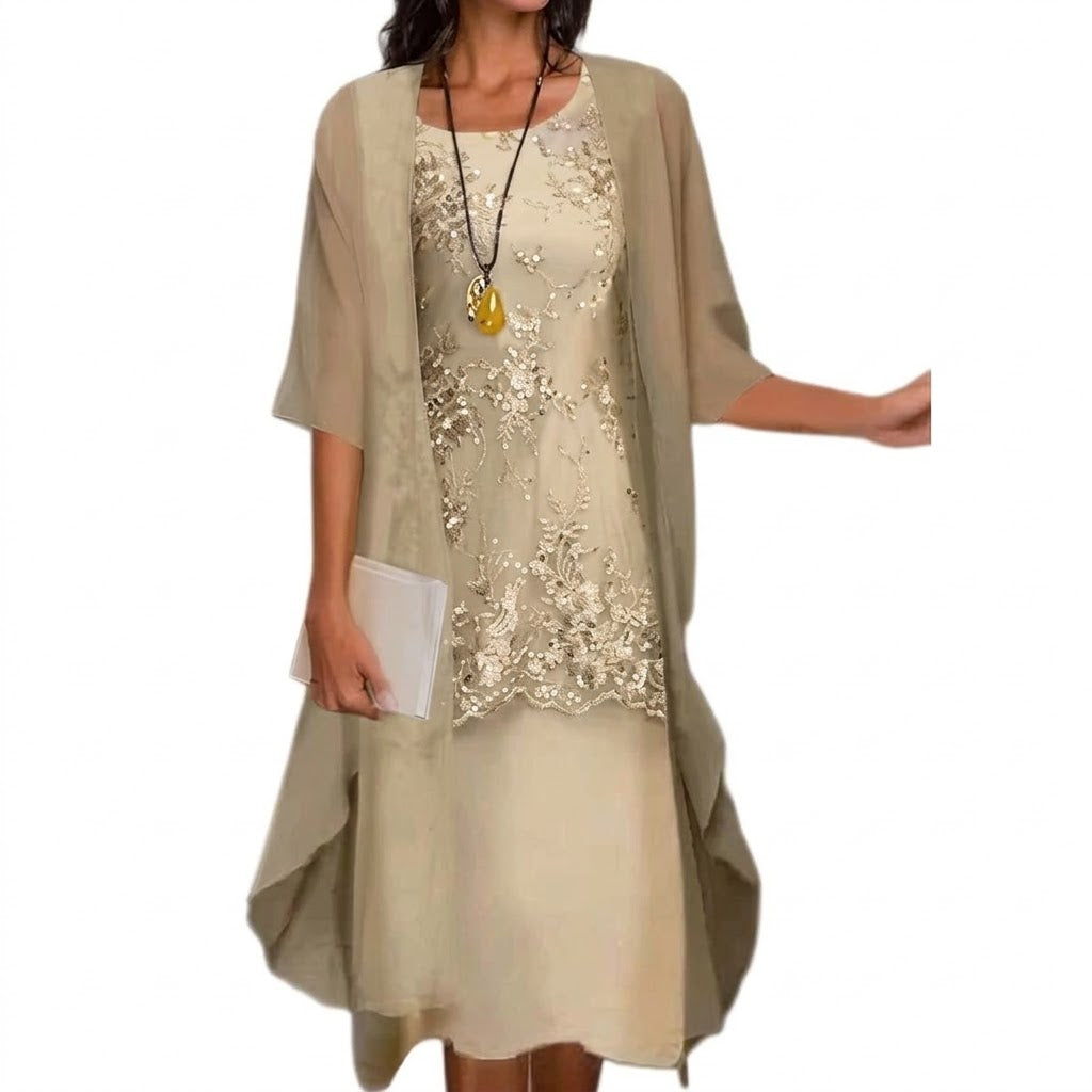 Teresa - Conjunto elegante de vestido y chaqueta