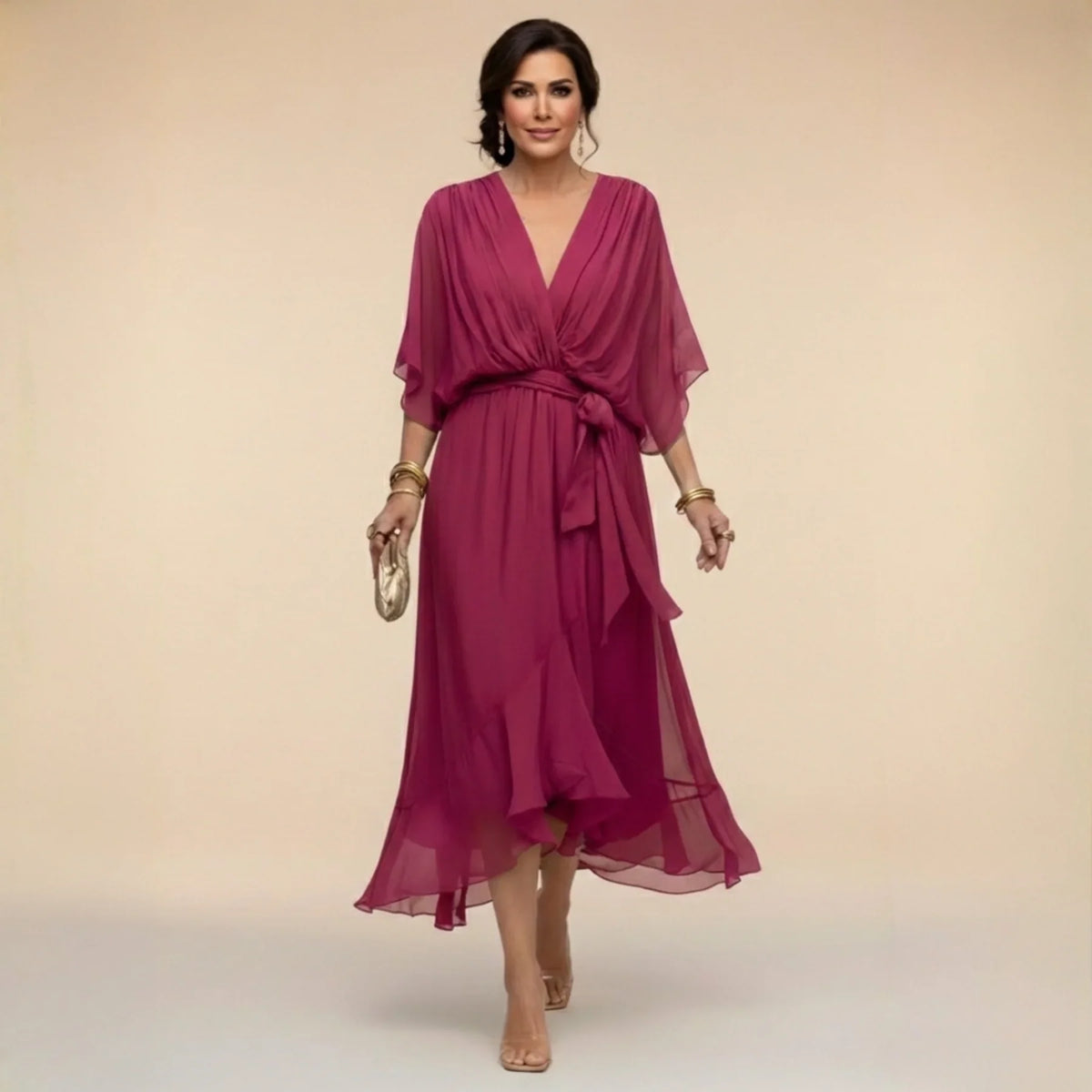 Mónica - Vestido con escote en V