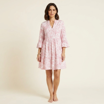 Soraya - Vestido con escote en V y estampado