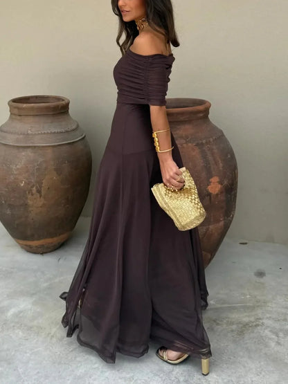 Catalina - Vestido asimétrico de mesh
