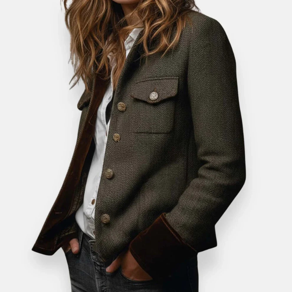 Daniela - Chaqueta elegante con detalles de terciopelo