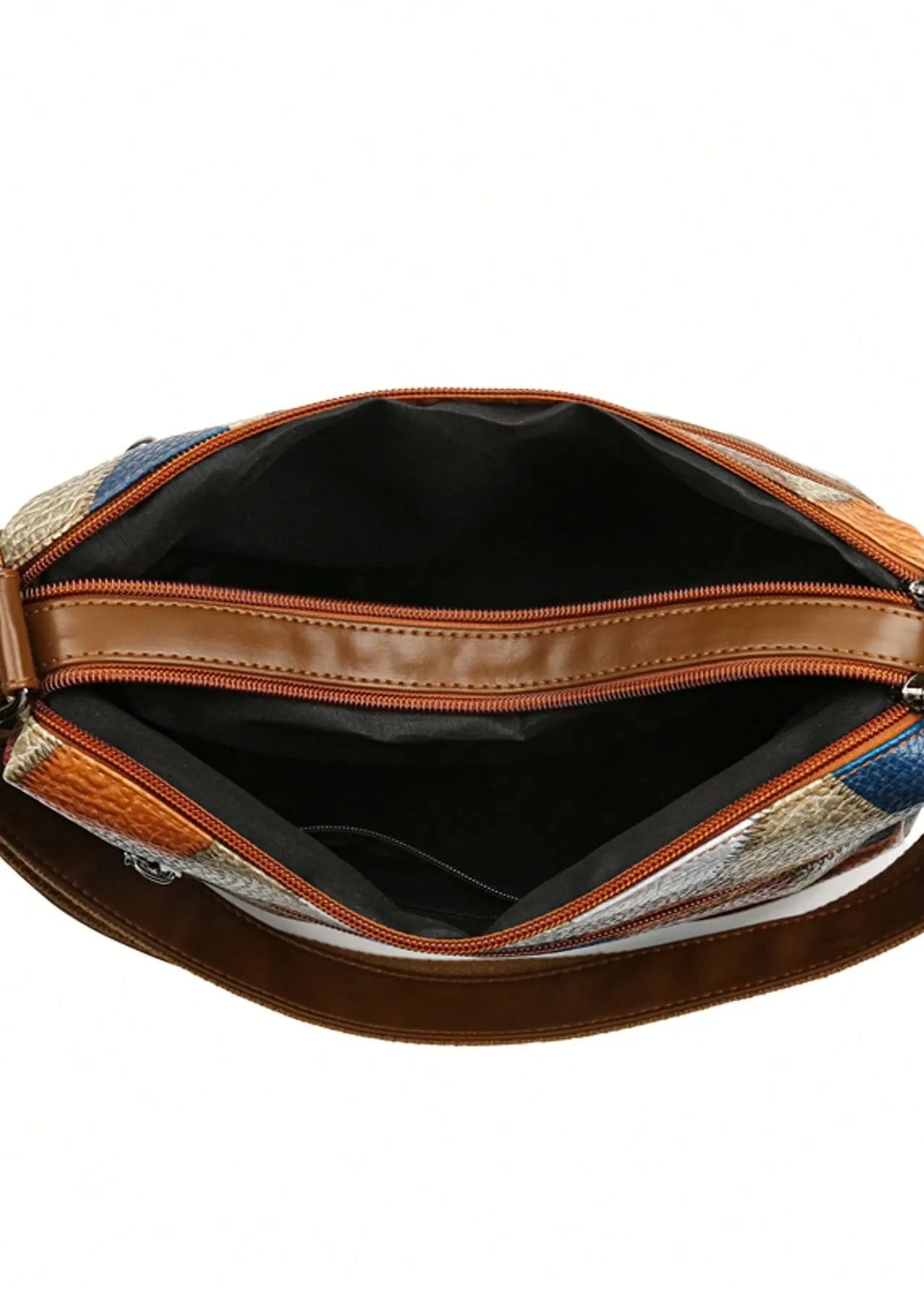 Bolso de hombro con estampado geométrico