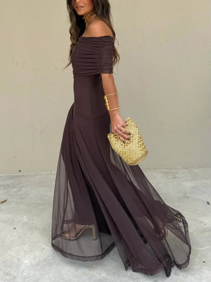 Catalina - Vestido asimétrico de mesh