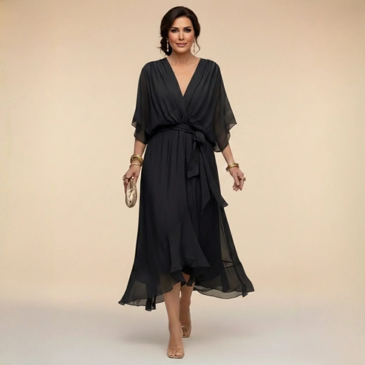Mónica - Vestido con escote en V