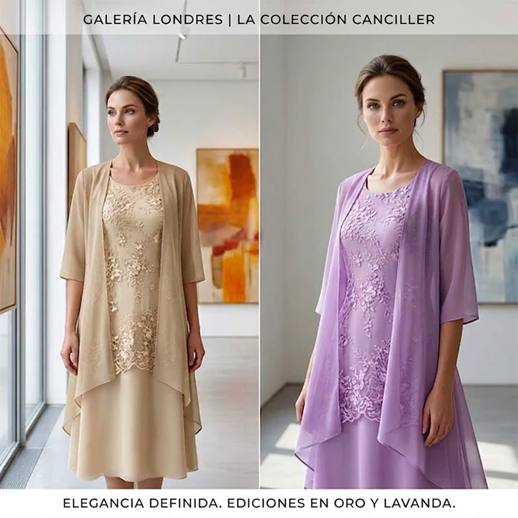 Teresa - Conjunto elegante de vestido y chaqueta