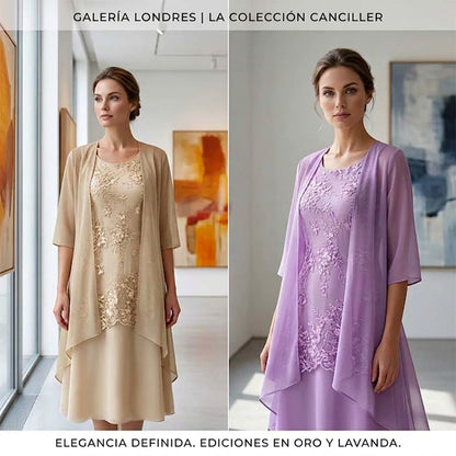 Teresa - Conjunto elegante de vestido y chaqueta