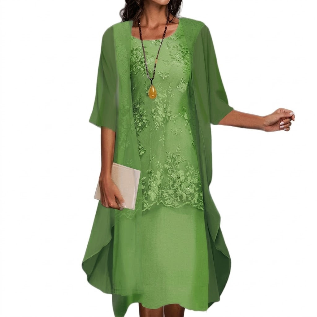 Teresa - Conjunto elegante de vestido y chaqueta