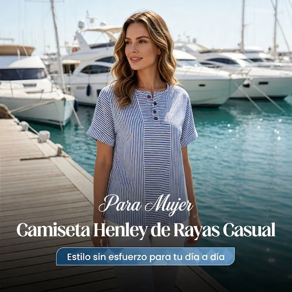 Martina - Blusa de rayas de estilo francés