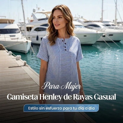 Martina - Blusa de rayas de estilo francés