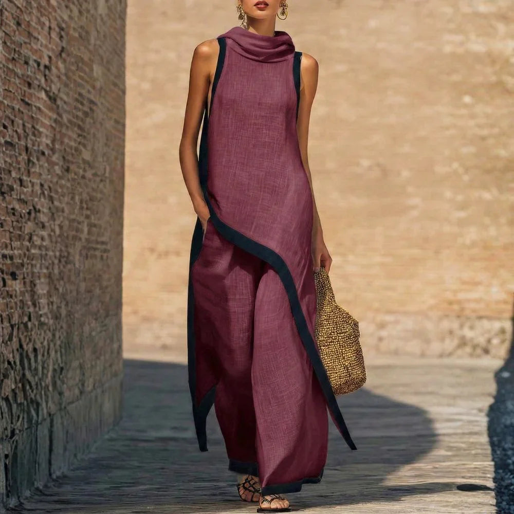 Joana - Conjunto elegante efecto lino