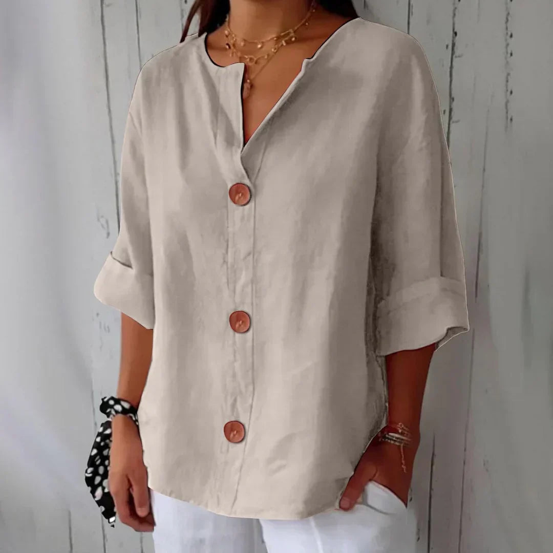 Blusa Oversize Minimalista con Estructura Vertical