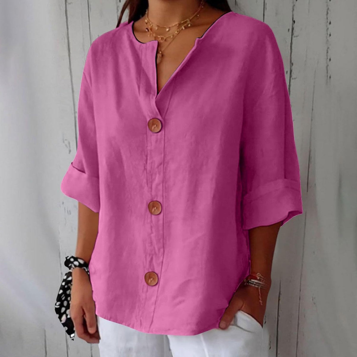 Blusa Oversize Minimalista con Estructura Vertical