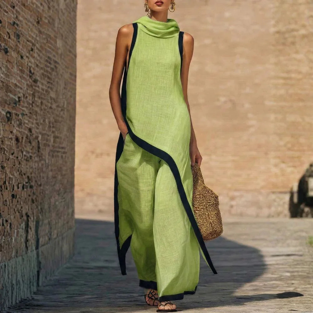 Joana - Conjunto elegante efecto lino