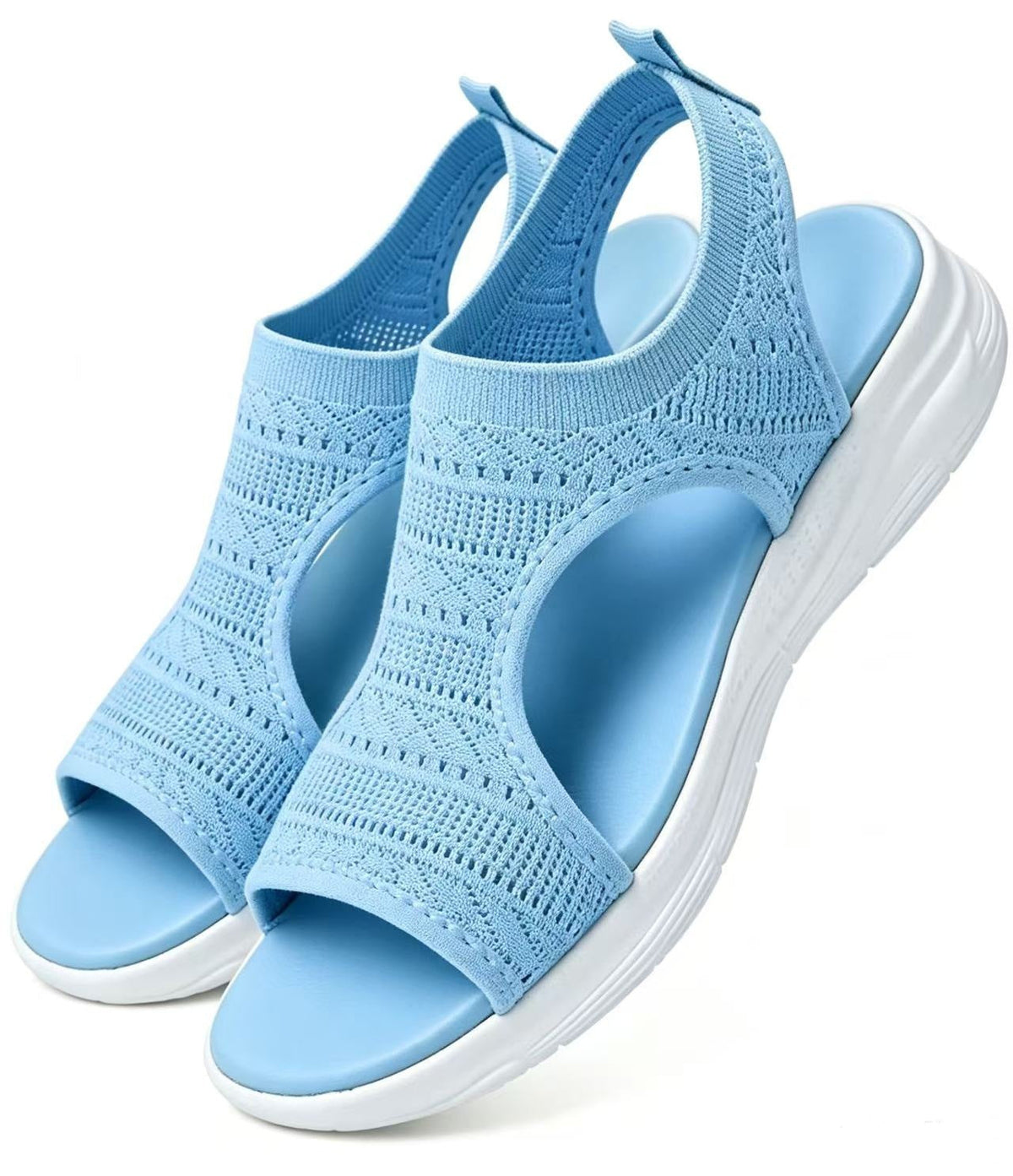 Sandalias planas y transpirables con puntera abierta para mujer, ideales para el verano