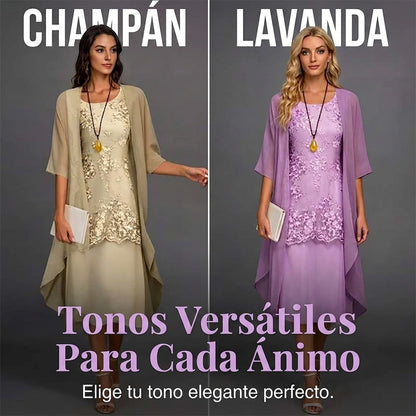 Teresa - Conjunto elegante de vestido y chaqueta