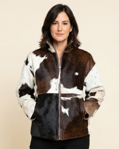 Andrea | Chaqueta elegante con textura y cremallera