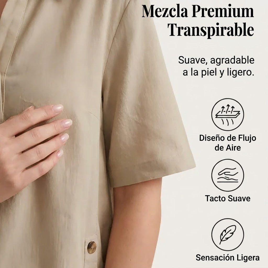 Elena - Conjunto veraniego de camisa amplia y short