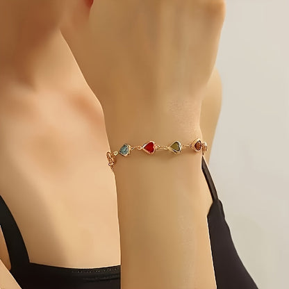 Pulsera Única Corazón Oro y Plata