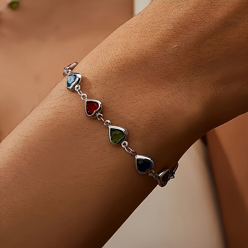Pulsera Única Corazón Oro y Plata