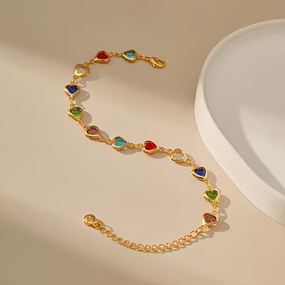 Pulsera Única Corazón Oro y Plata
