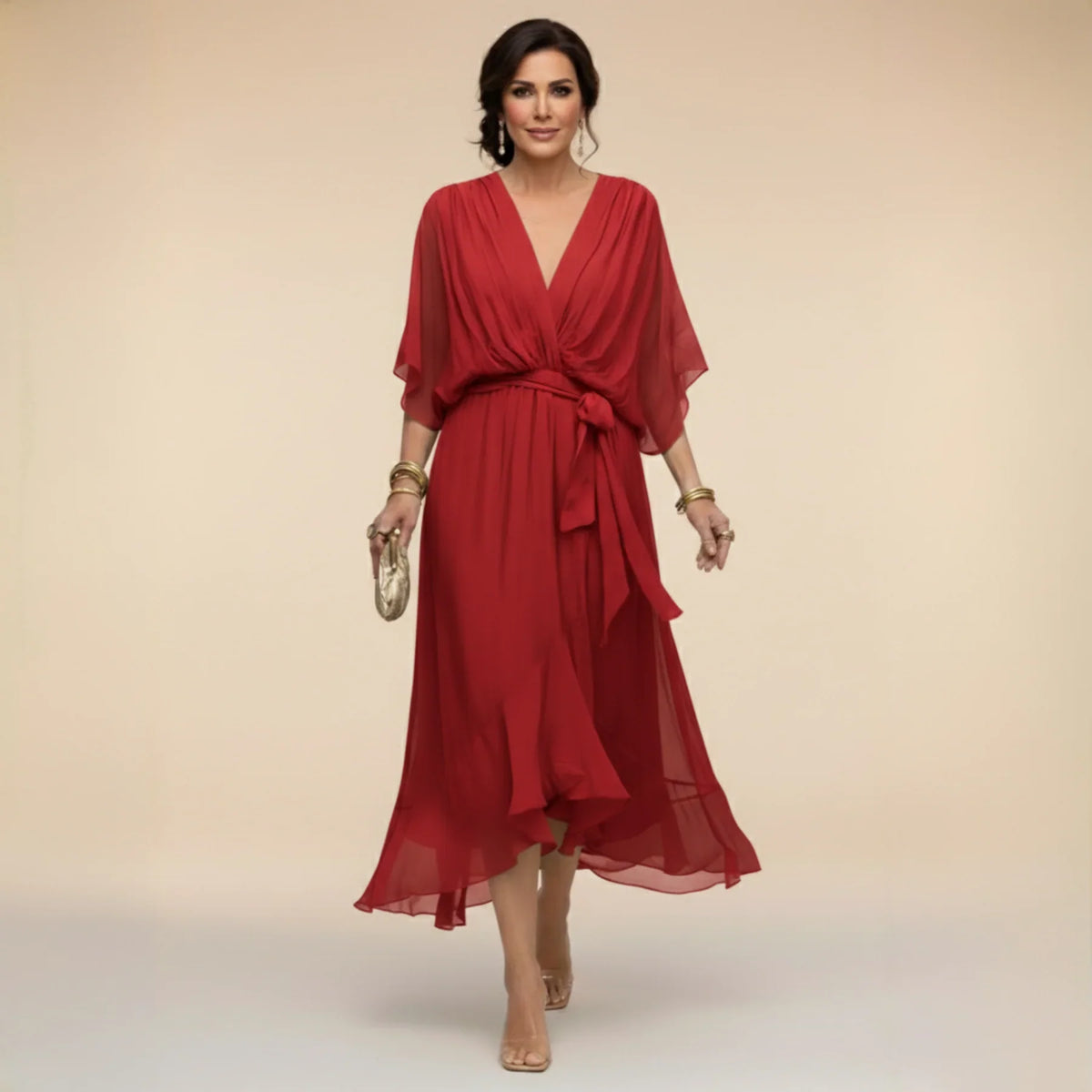 Mónica - Vestido con escote en V