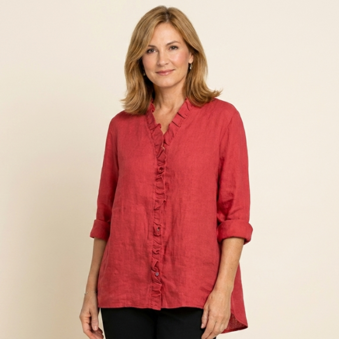 Sabela - Camisa informal con volantes