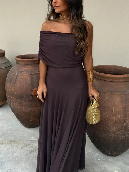 Catalina - Vestido asimétrico de mesh