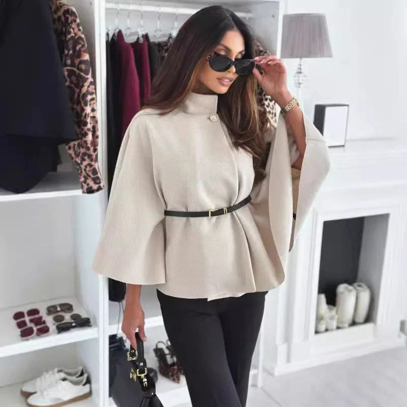 Lea | Chaqueta elegante con cinturón y diseño de mariposa