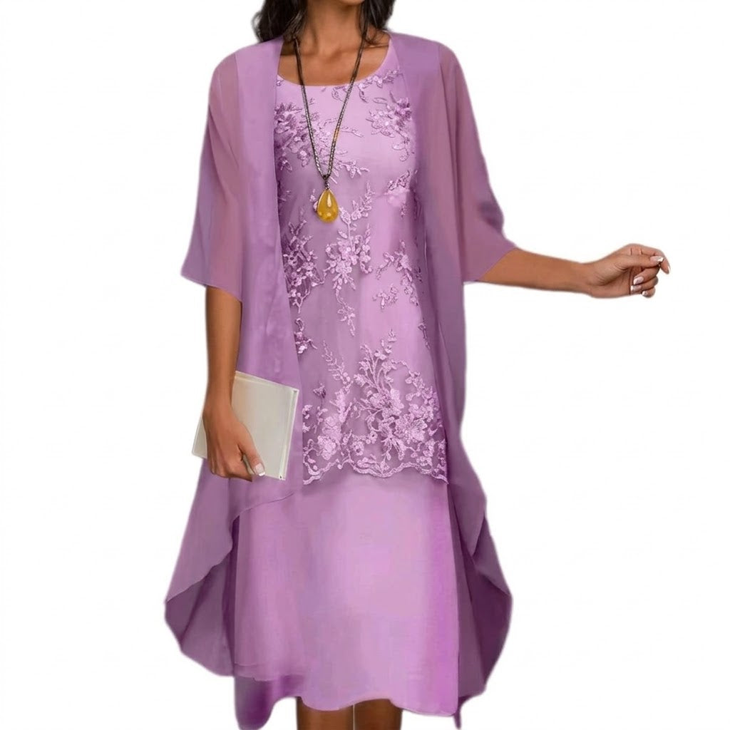 Teresa - Conjunto elegante de vestido y chaqueta