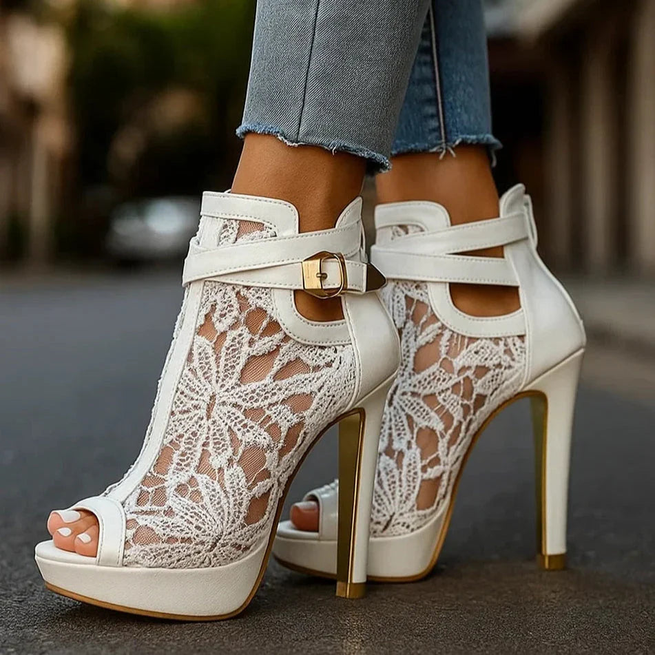 Liliana - Elegantes Tacones de Encaje
