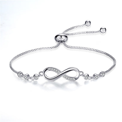 Pulsera Ajustable Chic Infinito Oro Rosa
