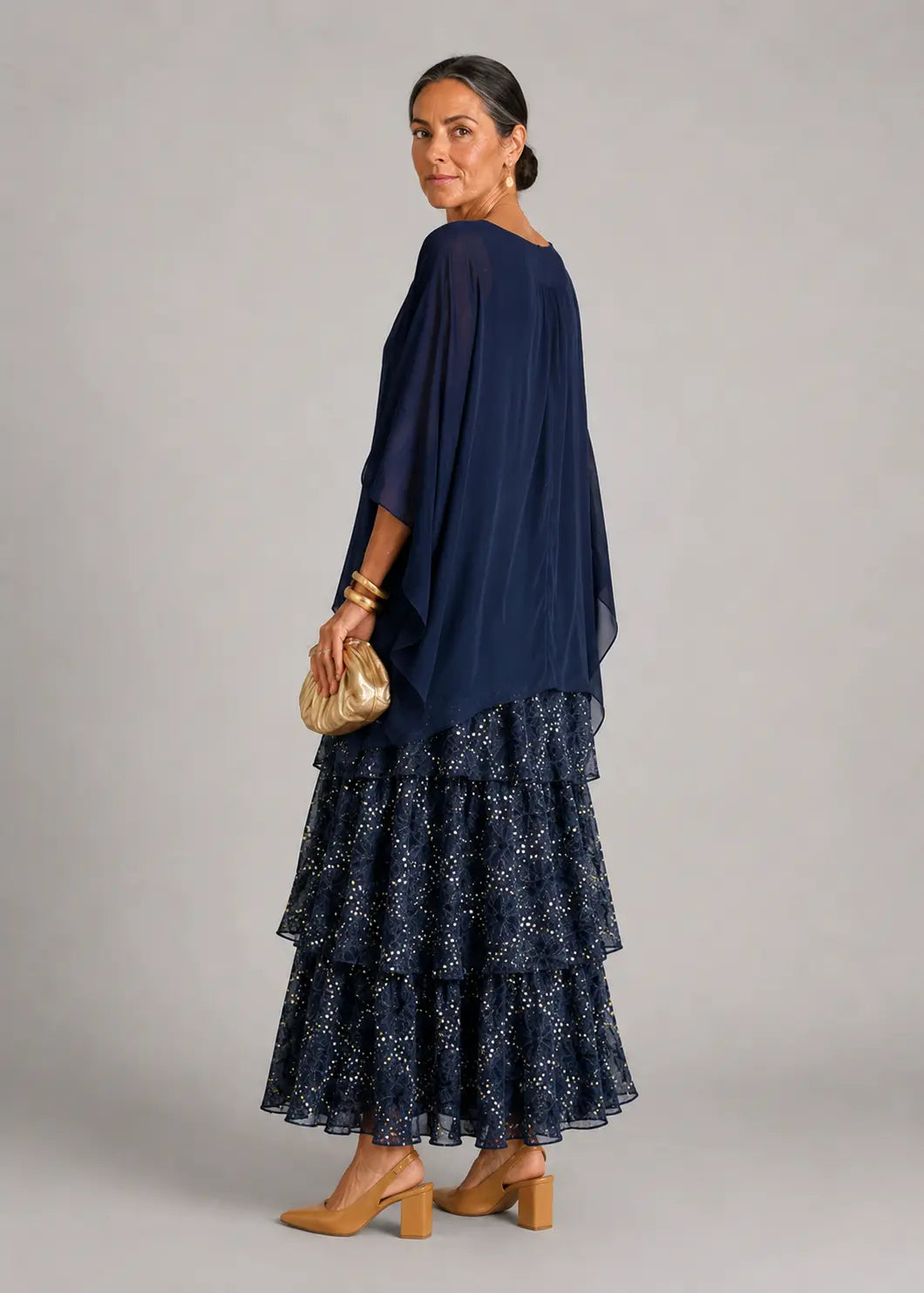 VESTIDO ALMA AZUL MARINO FLORAL